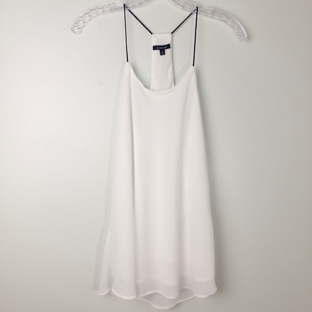 Evenuel White Chiffon Racer Back Camisole